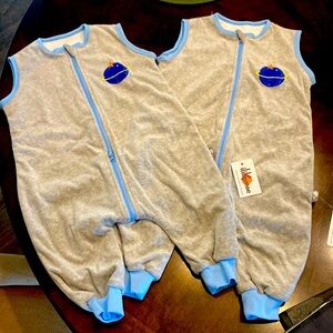 NWT 2 Walking Sleep sacks- gray Neptune 6-18 month for twins